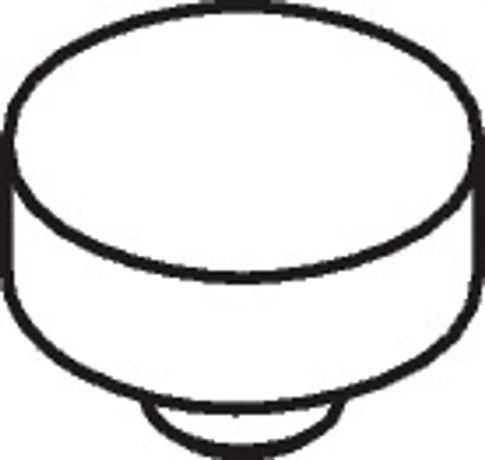 Weißer Zugknopf mit runder Oberfläche und kleiner Unterseite. Geeignet für Armaturen von Axor.